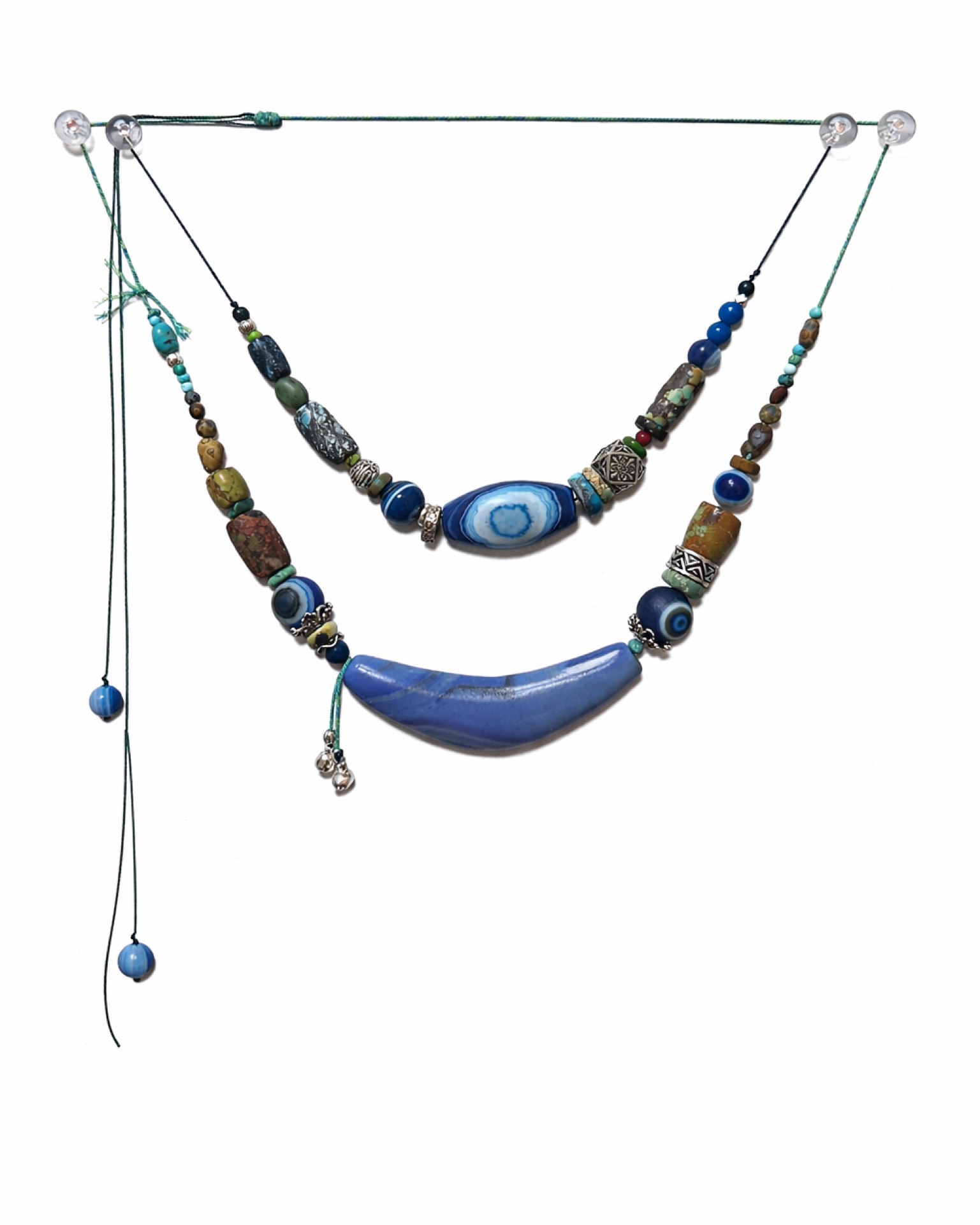 Agate and Silver Necklaces II
